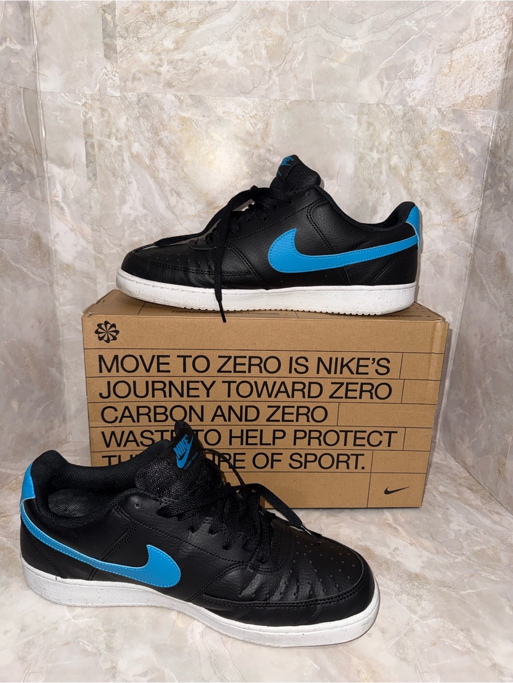Nike | Court Vision Low |  Black | Blue | Men’s Size 10.5 | with Box